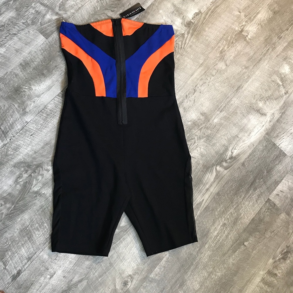 Orange Blue Fashion Nova Romper Bodysuit